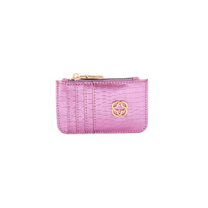 Porte-cartes de visite en PU gaufré effet crocodile - Lila CZDN30088 - Product Image 1