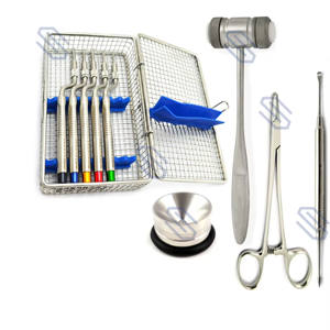 Kit de chirurgie dentaire, ensemble d'otoïdes avec plateau à maille, os à maillet amogam Well, CE, 3 ou 10 pièces - Product Image 1