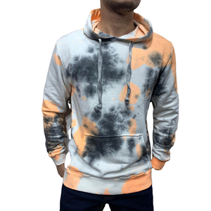 Nuevo diseño Hip-hop High Custom Street Cotton Tie-dye Ripped Hoodie Sweater Tie Dye Sudadera con capucha desgastada Hombres - Product Image 3