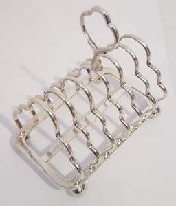 Support à pain en argent antique pour le petit-déjeuner, accessoires de cuisine, rangement et organisation à domicile, porte-pains - Product Image 6