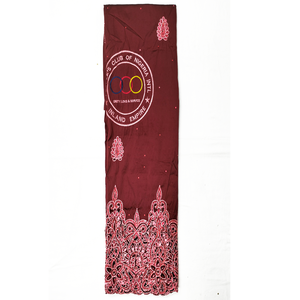 Vestido Nigeriano de Seda George con Logotipo Personalizado de Alta Calidad, Tela de Encaje Africano de Calidad para Adultos, Pañuelo Africano al por Mayor - Product Image 1