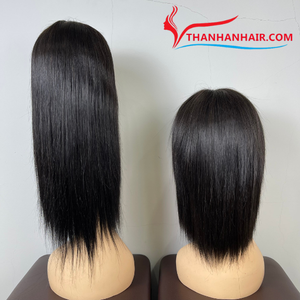 Peluca Bob Liso Extremo de Cabello Humano Teñido, Parte Media, Súper Doble Trama, Sedoso y Suave, 8-12 Pulgadas - ¡Venta Caliente! - Product Image 4