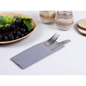 Servilletas de Bolsillo Mini Kanguro Grises de 32x40cm, 30 Unidades, B2B - Product Image 1