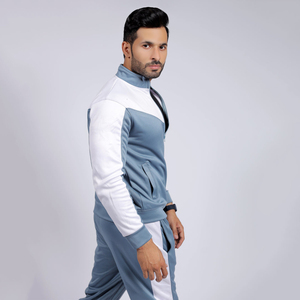 Ensemble de survêtement de jogging pour homme avec design patchwork, taille adulte, 2 pièces, avec logo personnalisé, comprenant un sweat à capuche à cordon et un pantalon de survêtement, 100% coton - Product Image 4