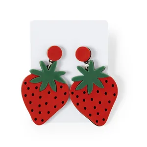 Orecchini Personalizzabili in Acrilico Kely, Gadget a Tema Frutta Personalizzati - Product Image 1