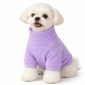 Lilac <b>Dog</b> Fleece Regular Soft Warm Pet Pullover Cozy Winter Fleece <b>Jacket</b> for Small Medium <b>Dogs</b> Stylish Daily Wear - Product Image 1
