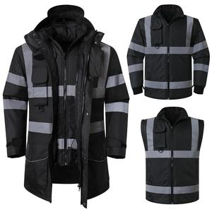 Veste en toile de coton matelassée pour homme, vêtements de travail de sécurité d'extérieur, tendance, protection contre le froid - Product Image 3
