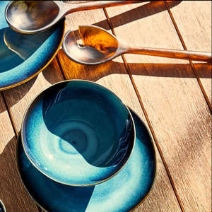 Servidor de ensalada de resina hecho a mano decorativo, herramientas de ensalada, cubiertos de lujo brillantes coloridos de mango largo, apto para lavavajillas, Artizon Studio - Product Image 5