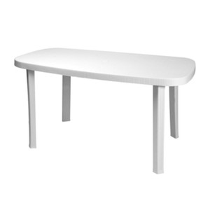 Tavolo da Giardino Otello 136x82x72h cm Bianco - Product Image 1