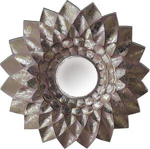 Miroir mural rond en fer doré moderne de luxe pour la décoration de la maison dans la salle de bain, la chambre à coucher, le salon - Product Image 1