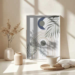 Impression artistique Boho vert bleu 4 - Product Image 3