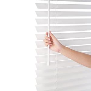 Cordless Side Installation Venetian <b>Blinds</b> Flat Plate Upper Open Design Plastic Fauxwood Shades for Standard <b>Windows</b> Direct - Product Image 5