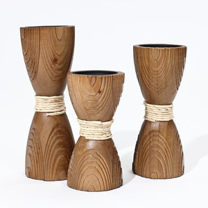 <b>Wall</b> <b>Candle</b> <b>Holder</b> Set of 2 in Black Metal and Wood With Stylish Design Perfect for Elegant <b>Wall</b> Decor - Product Image 4