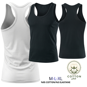 Camiseta Deportiva sin Mangas para Hombre, Cuello Redondo, Color Sólido, Algodón y Elastano, Tejido Transpirable, Secado Rápido, para Gimnasio - Product Image 4