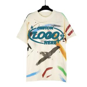 T-shirt pour homme surdimensionné en coton lourd Logo personnalisé Haute qualité Style streetwear Coupe classique - Product Image 2