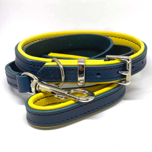 Collier pour chien en cuir de qualité supérieure, rembourré, design simple et luxueux, pour petits et grands chiens, durable, respirant, écologique - Product Image 2