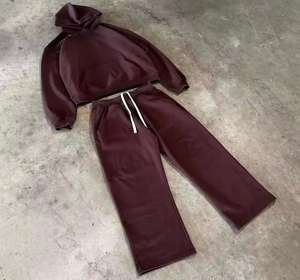 Custom Oversized Tracksuit Unisex <b>Hoodies</b> and Jogger Sweat Pants Sweatpants and <b>Hoodie</b> Set Stacked Sweatsuit Tracksuits for Men - Product Image 1