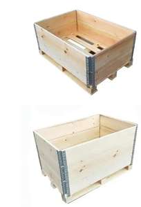 Single-Faced Plywood Collapsible Pallet Collar Environmentally Friendly with 4 <b>Hinges</b> Quick Assembly - Product Image 6