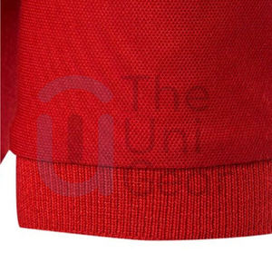 Chemises en polyester tricoté de haute qualité pour hommes, couleur rouge unie, décontractées, à séchage rapide, pour le tennis, le golf, les sports de plein air, les affaires - Product Image 5