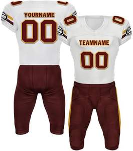 Camisetas de fútbol americano personalizadas y uniforme conjunto 100% poliéster antibacteriano manga corta nombre del equipo personalizado - Product Image 3