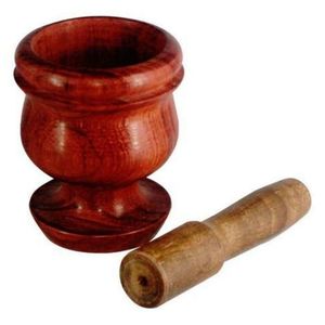 Handmade Wooden Kitchen Mortar Masher Mortar Pestle Set Hand Carved <b>Herb</b> and Spice Crusher Bowl - Product Image 6