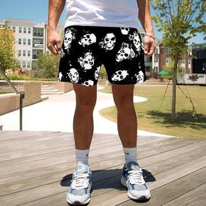 กางเกงกีฬาขาสั้นของผู้ชายกางเกงขาสั้นชายหาดลายทางแบบดั้งเดิมชุดเดรสกีฬาแห้งเร็วสำหรับฤดูร้อน - Product Image 6