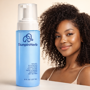 Loción Espumosa para el Cabello, Mousse para Trenzas y Rastas, Fijación de Rizos, Cabello Afro, Secado Rápido, Sin Residuos, Antiencrespamiento, Brillo, Marca Privada OEM - Product Image 1