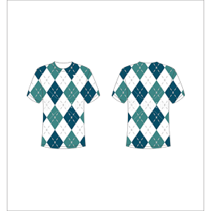 Camiseta de Manga Corta con Estampado Argyle para Hombre, Cuello Redondo, Corte Regular, Algodón, Ropa Casual, Trackstar OEM, Marca Privada TSI-G05-P0693 - Product Image 1