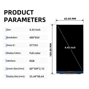 4.45 inch TFT LCD hiển thị 480x854 Độ phân giải st7701 trình điều khiển RGB giao diện 40-Pin kết nối độ sáng cao mô-đun màn hình - Product Image 2