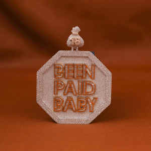 Pendentif en diamant de Moissanite Iced Out Round & Baguette Style Hip Hop Pendentif personnalisé Cadeau de mariage pour lui en argent sterling 925 - Product Image 2