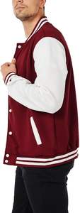 Veste Varsity Letterman 100% coton pour hommes personnalisés manteau bomber de baseball décontracté coupe ajustée pour l'hiver - Product Image 3