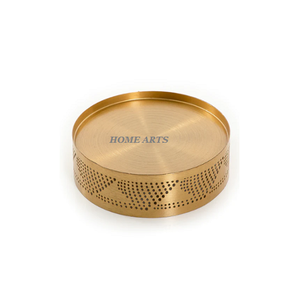 Plato para servir alimentos de color dorado de diseño clásico Plato para servir dulces de acero inoxidable de la mejor calidad a bajo precio - Product Image 3