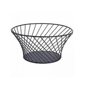 Best sale Prices iron Round <b>Storage</b> <b>baskets</b> Kitchenware <b>wire</b> <b>basket</b> Black Color Kitchenware tabletop Usage - Product Image 5