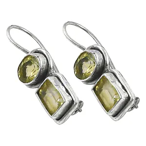 Pendientes de Oro Rosa con Gema de Citrino para Mujer, Joyería de Moda, Regalos - Product Image 2