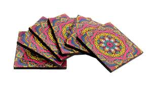 Sous-verres avec support Ensemble de sous-verres enduits d'émail Sous-verres MDF de Tradnary Pvt Ltd - Product Image 3