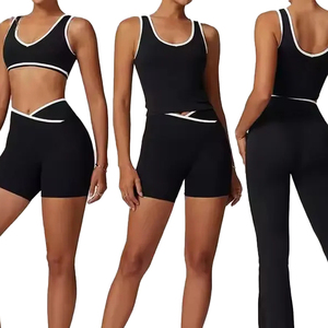 Ropa Deportiva de Pilates Personalizada de Alta Calidad, Ropa Deportiva de Gimnasio, Ropa Deportiva Cruzada de Cintura Alta, Ropa Deportiva para Mujer, Conjunto de Yoga - Product Image 2