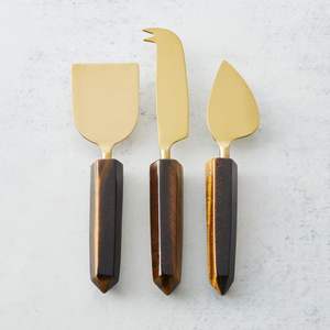 Juego de Servir Queso de Acero Inoxidable de Lujo con Mango Decorativo de Madera, Herramientas para Queso, Espátula y Rebanador para Cocina y Comedor - Product Image 5