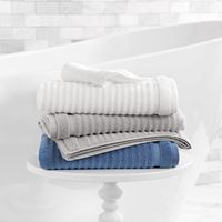Serviette de bain rectangulaire de luxe en coton 100% tissé style Dobby, blanche, durable, pour usage hôtelier, vente en gros personnalisée Texbride
