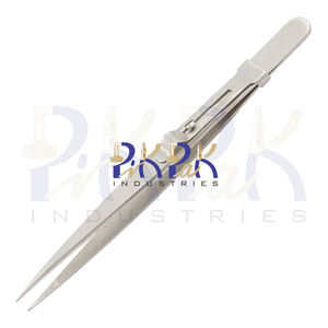 Pinzas de diamante de bloqueo Punta fina Longitud total 160mm Hecho de joyería de acero inoxidable Fabricación de pinzas para manualidades DIY - Product Image 2