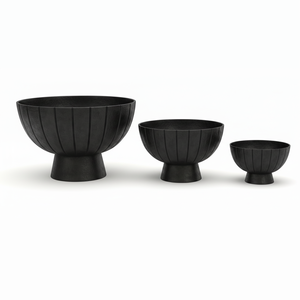 Bol à fruits conique moderne en métal écologique sur pied créatif, accessoire décoratif pour la maison, l'hôtel, le bureau - Product Image 5