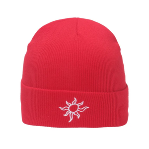 Gorro de lana 100%, gorro de punto de Color sólido personalizado para hombre, patrón de Sol de invierno con logotipo bordado para viajes - Product Image 4