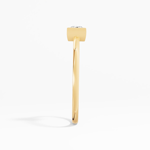 Princess Cut 0,15 CTW Lab Grown Diamond Bezel Set Anillo de compromiso solitario en oro de 14K 18K Venta al por mayor Listo - Product Image 2