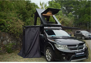 <span class=keywords><strong>Tente</strong></span> de <span class=keywords><strong>douche</strong></span> de voiture SMARCAMP avec coque en aluminium, bande de LED, alimentation de type C, sacs de rangement, configuration rapide - Product Image 3