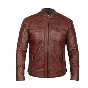 Nouvelle veste en cuir véritable pour homme élégante avec manches longues Dernier design Haute qualité Meilleur style populaire Veste en cuir pour homme - Product Image 6
