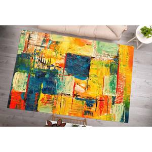 Alfombra Amarilla con Diseño de Arte Moderno, Alfombra Suave de Tela No Tejida - Product Image 2