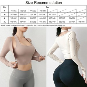 Sujetador Deportivo de Yoga para Mujer Cloud Hide, Soporte Alto, Cuello Halter, Encaje Frontal, Logotipo, Talla Grande, Manga Larga, para Entrenamiento y Fitness - Product Image 6