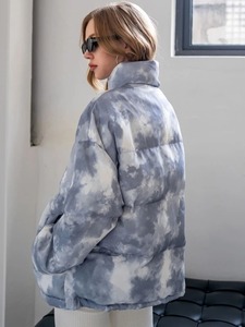 Women's Puffer <b>Jacket</b> Winter Warm Windproof Full Zipper Up Long Sleeves Women's Puffer <b>Jacket</b> with Custom Logo - Product Image 4