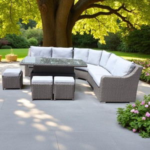 Juego de muebles de mimbre de imitación de mimbre De Poli ratán, cómodo Patio exterior, asientos de ocio, mesa ajustable para jardín, sala de estar - Product Image 4