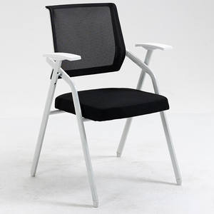 Chaise d'entraînement moderne en métal avec tablette d'écriture et roulettes, design durable pour l'école, la salle de classe, la salle de réunion et le bureau à domicile - Product Image 3