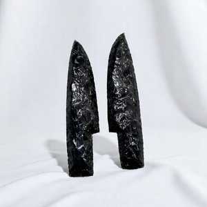 Cuchillo de obsidiana negro de alta calidad tallado a mano, Athame daga, hoja de fantasía con muescas, piedras preciosas, Feng Shui, Wicca, regalo, quitar - Product Image 3